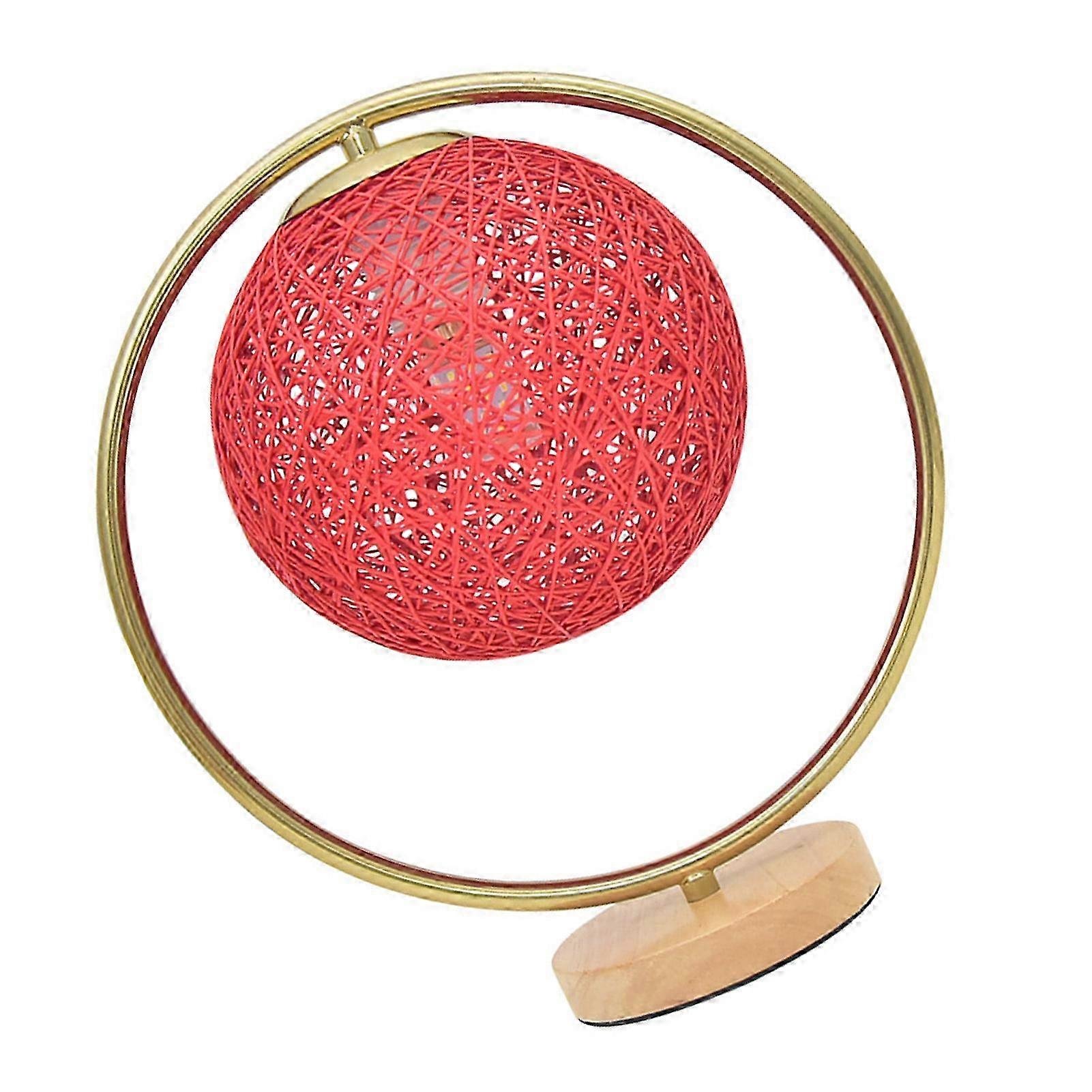 ラウンドバインボールテーブルランプ結婚式の寝室のためのロマンチックな装飾的な常夜灯赤f26