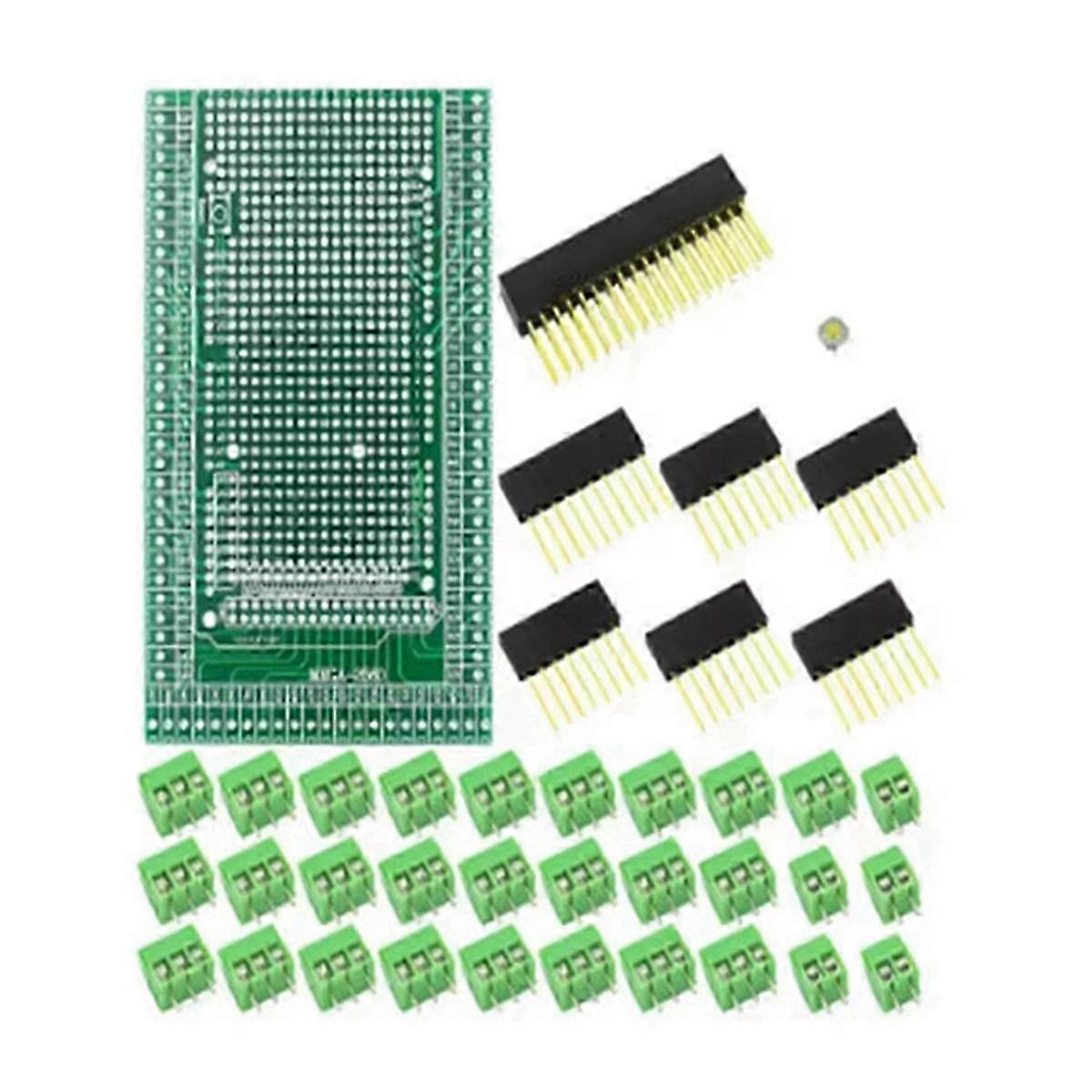 Compatible with Double-Side PCB Prototype Screw Terminal Block Shield Board Kit for 2560 R3