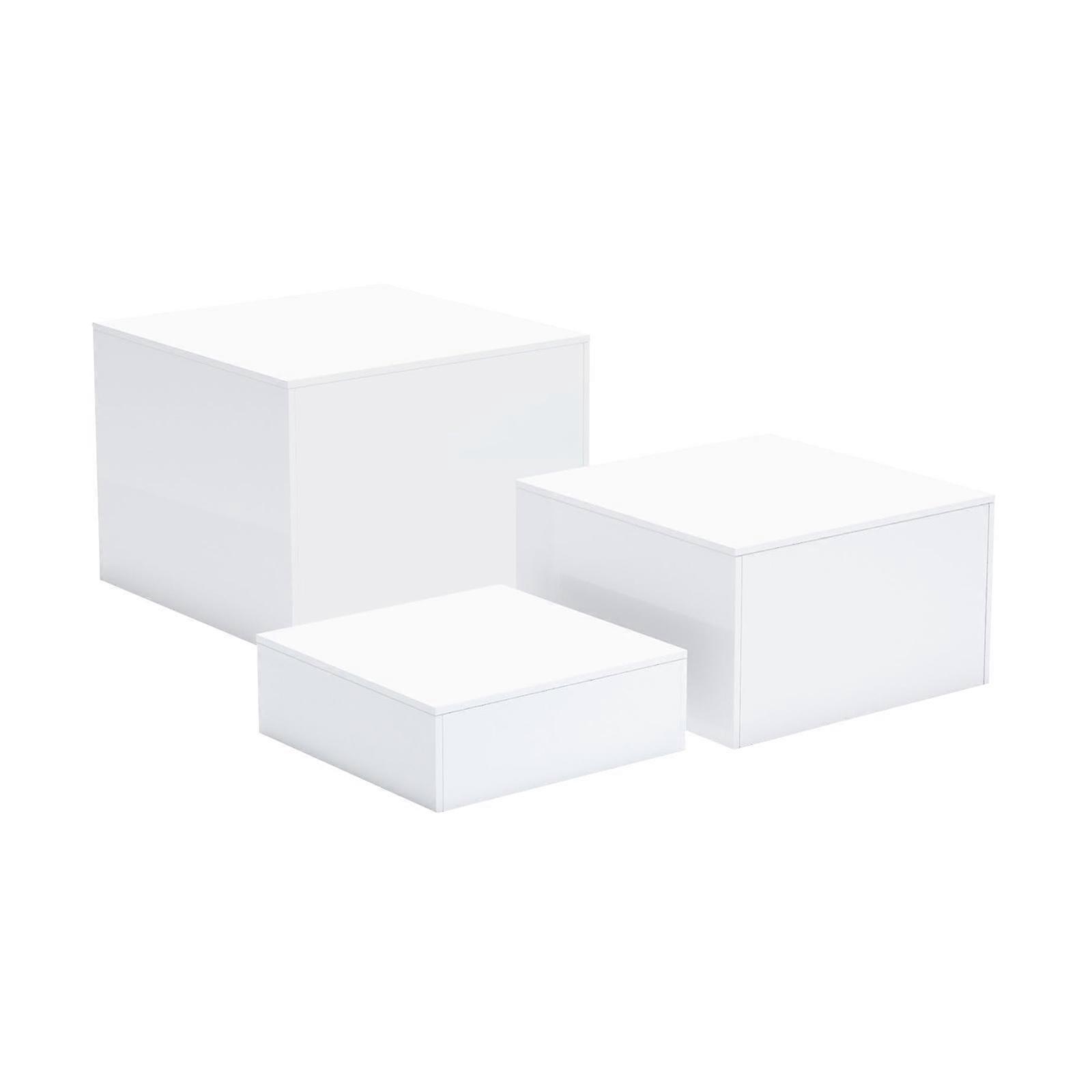 3x Buffet Risers Display Stand Shelf Multi Use with Hollow Bottom Food Riser