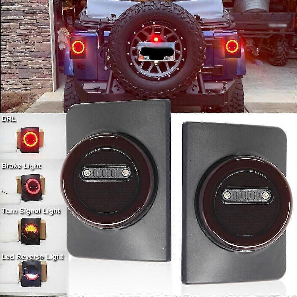 High quality2X LED Round Style Tail lights For 2007- Jeep Wrangler JK JKU 2-4 Doors