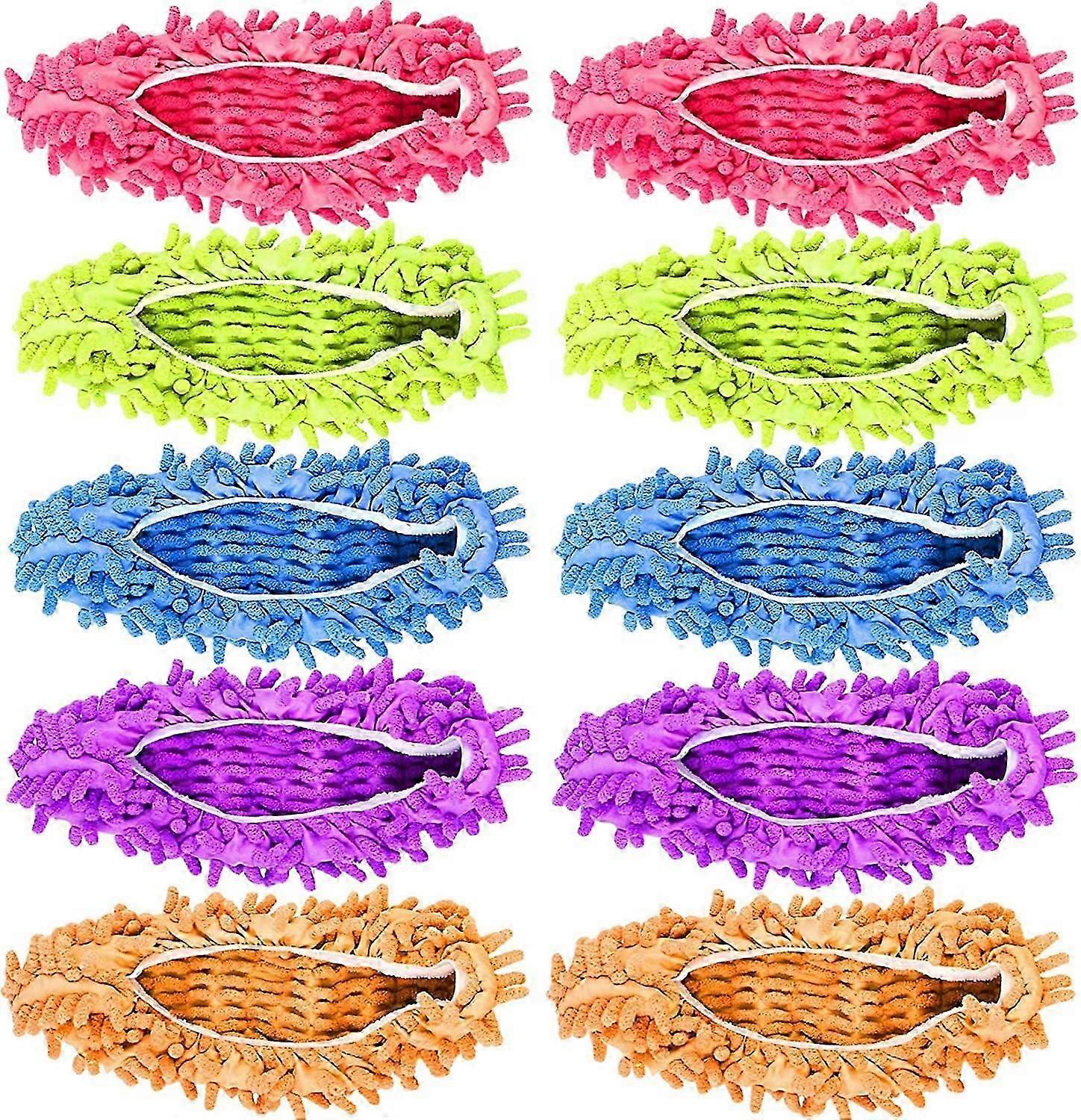Microfiber Mop Soft Shoe Cover Washable Reusable Cleaning Tools 10 Pieces