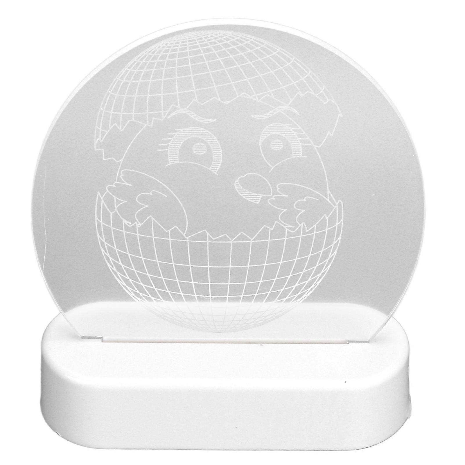 Chicken Night Light 3D Chick Cracked Shell Pattern Energy Saving ABS Acrylic Easter Decoration 7 Color LED Table Lamp