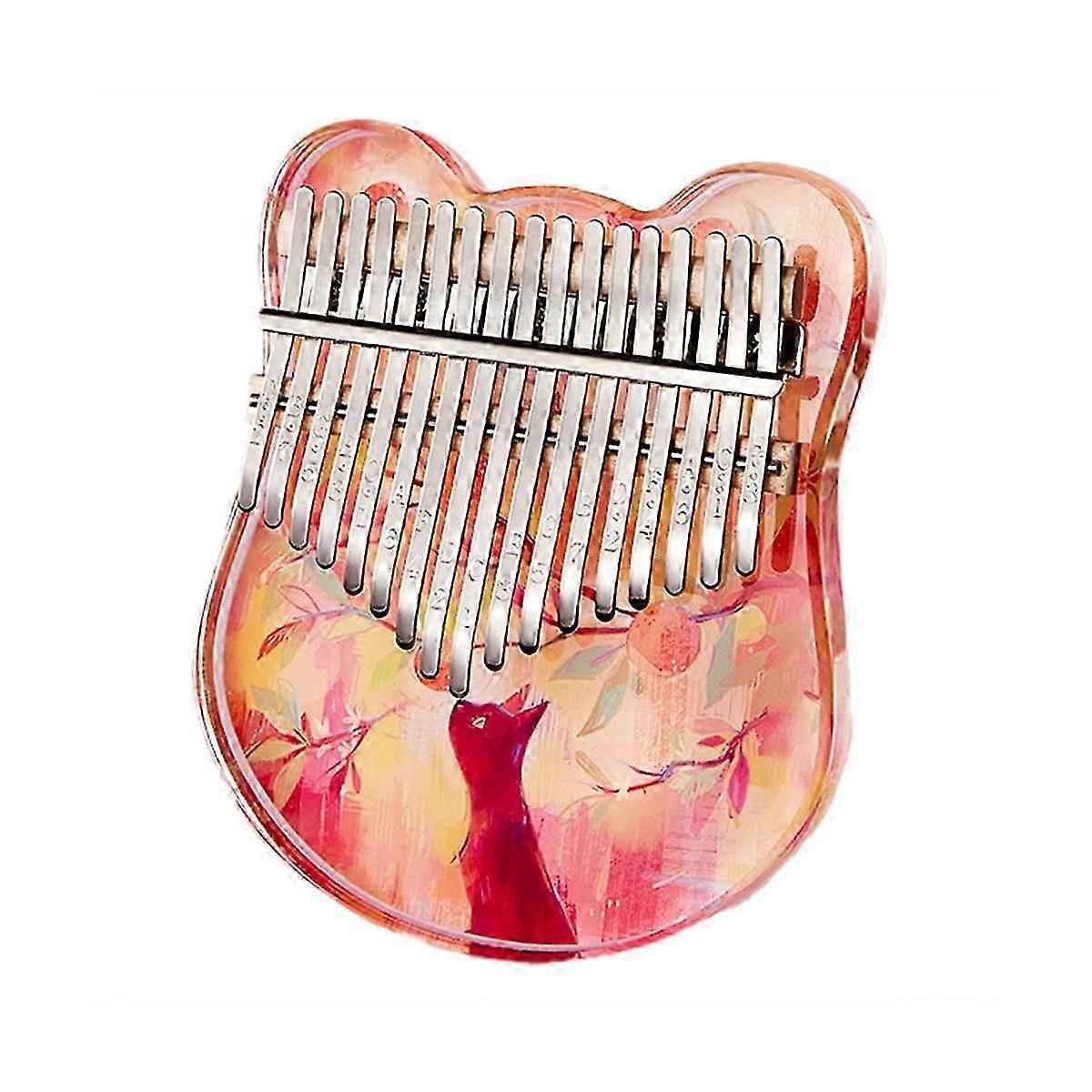21 Thumbhard Kalimba Acrylic Crystal Transparent Finger Qin Instrument for Beginner Music Instrume