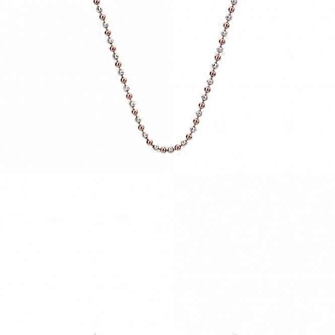 Emozioni 18" Silver and Rose Gold Bead Chain CH019