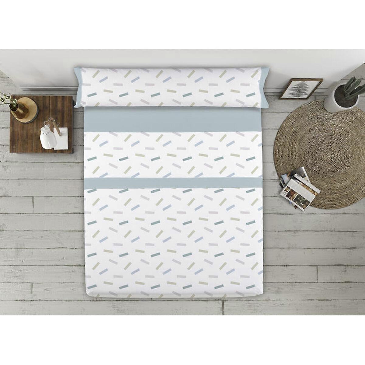 Bedding Set Tejidos Reina Tetris Blue Double Mattress