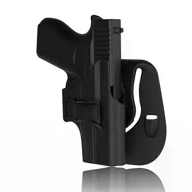 Polymer OWB Tactical Gun Holster Matched Glock 43 43x Paddle Attachment 60 Degree Rotatable Adjusting Gun Bag Only for G43