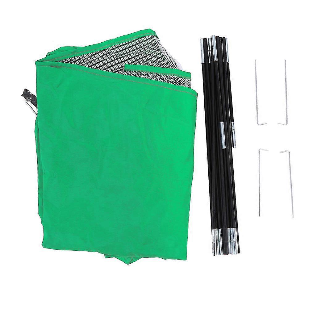 Green Nylon Mesh Folding Golf Chipping Net Balls Collector Bracket Bag Training Accessory