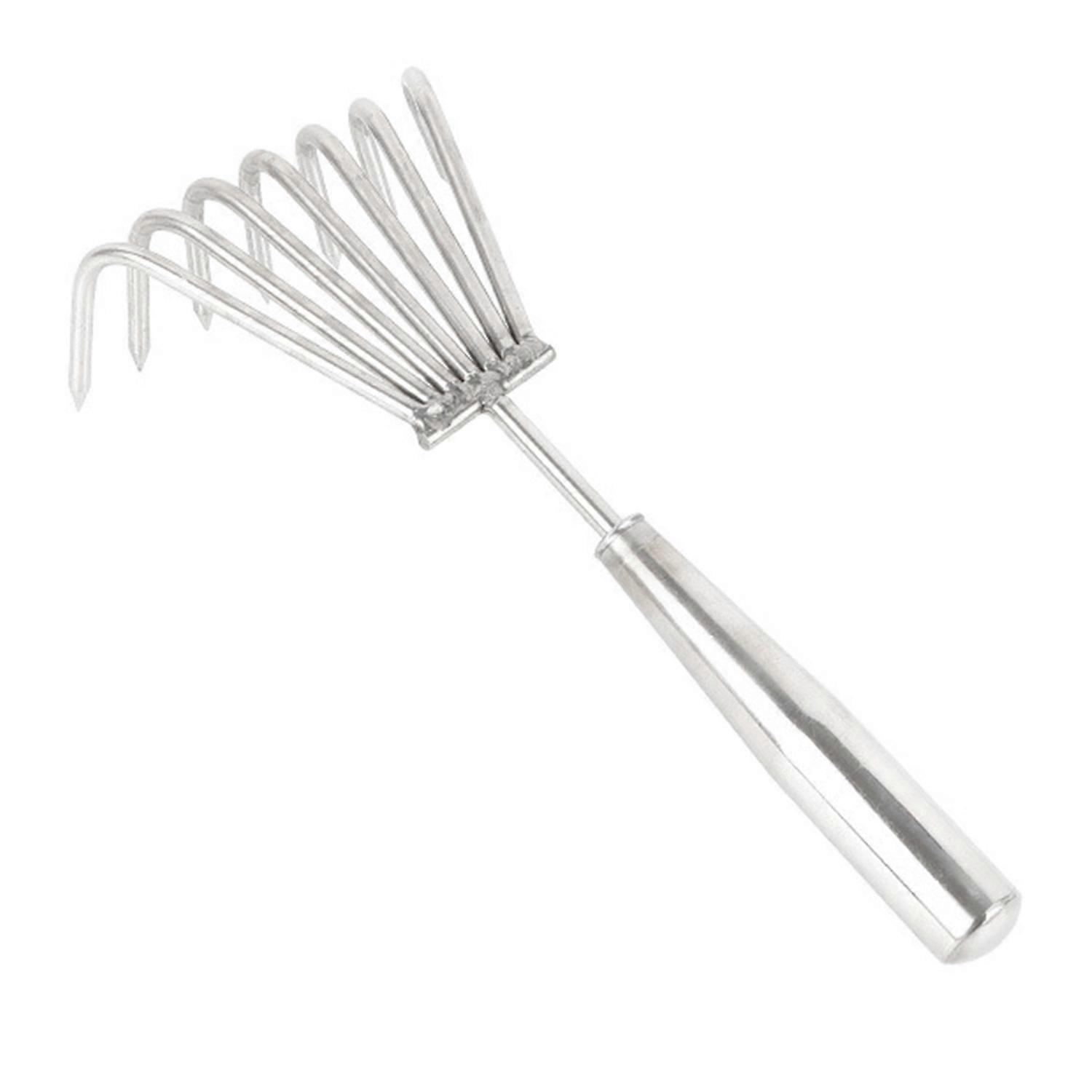 Soil Loose Rake Manual Hand Weeder Tool with Handle Comfortable Grip Rustproof Multipurpose Weeding