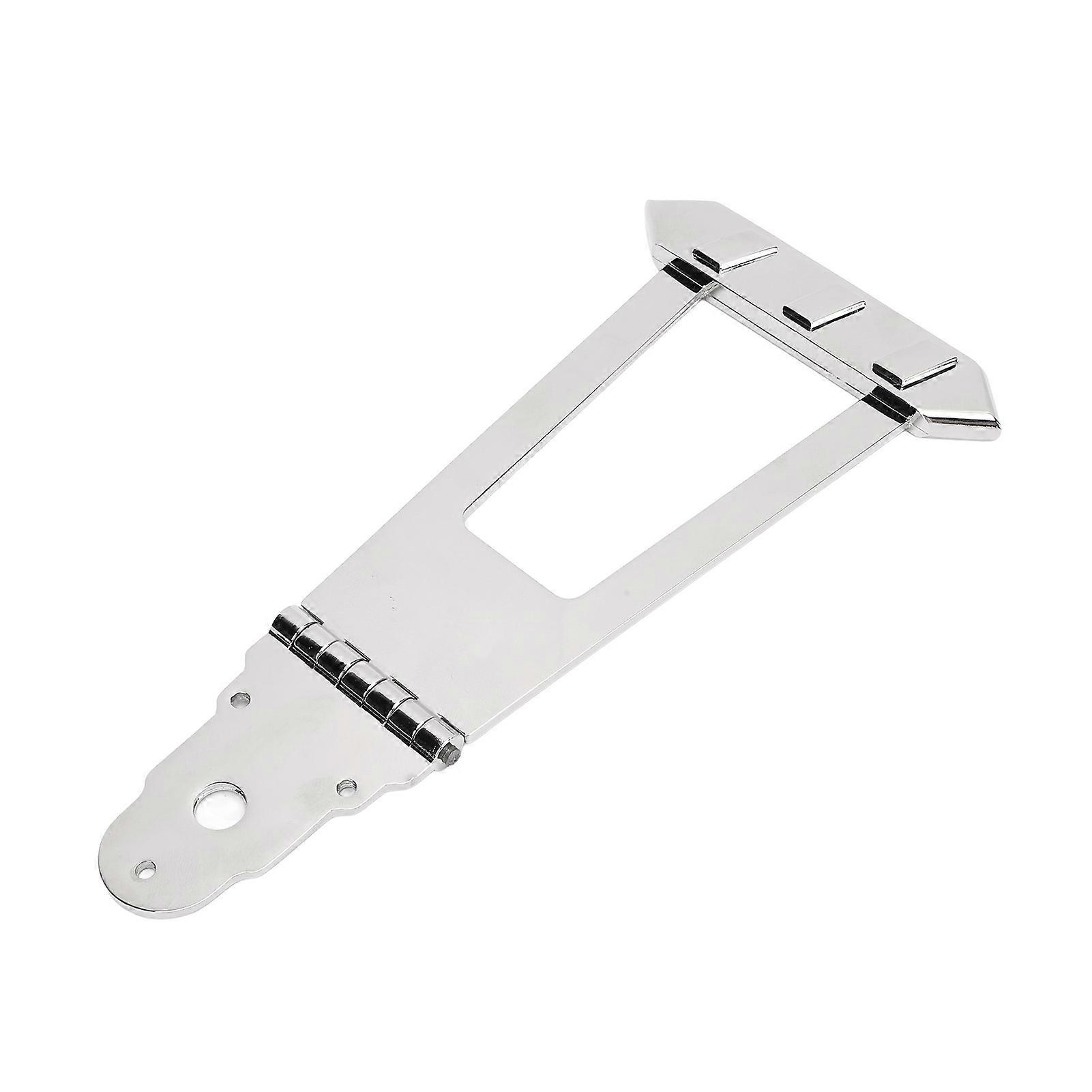 6 String Guitar Trapeze Tailpiece Bridge Round Head Ni Plated Alloy Jazz Archtop Guitar Bridge 