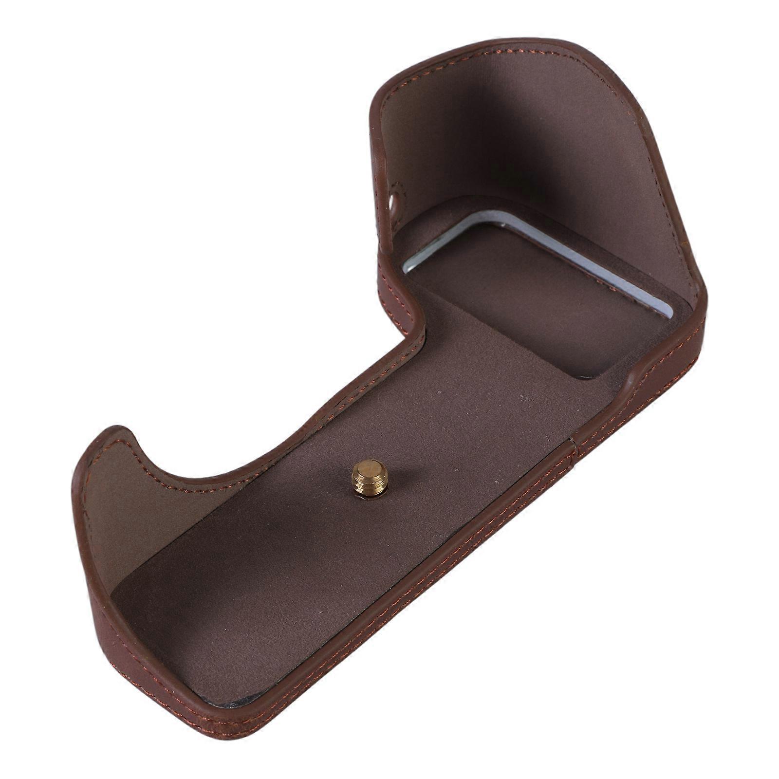 Κάμερα PU δερμάτινη τσάντα Body Half Box Case For FujiFilm XS10 X-S10 Protective Sleeve Box Half Body Bottom Base Skin Brown