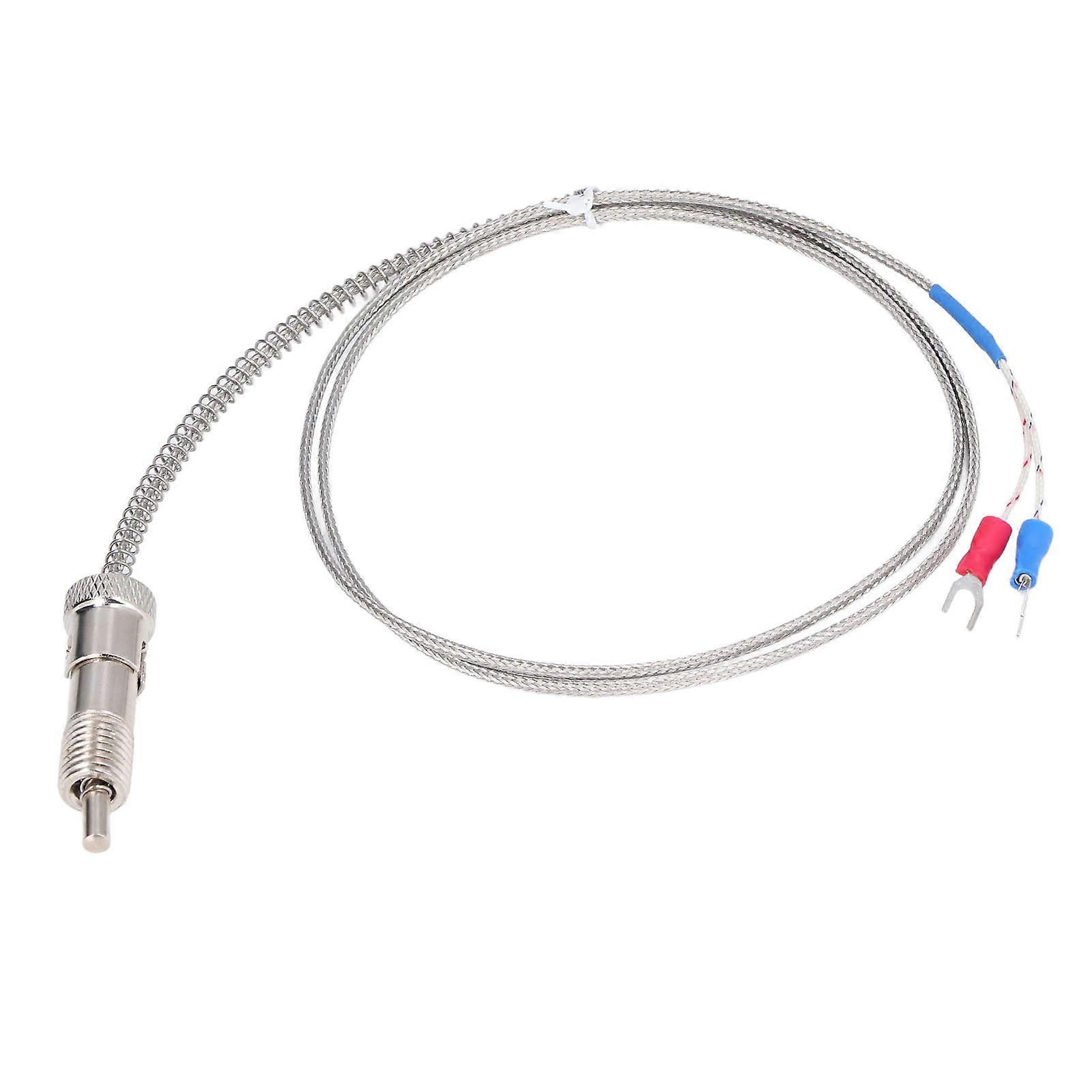 K Type Thermocouple Nickel Silicon Compression Spring Thermocouple for Temperature Sensor M12 1m