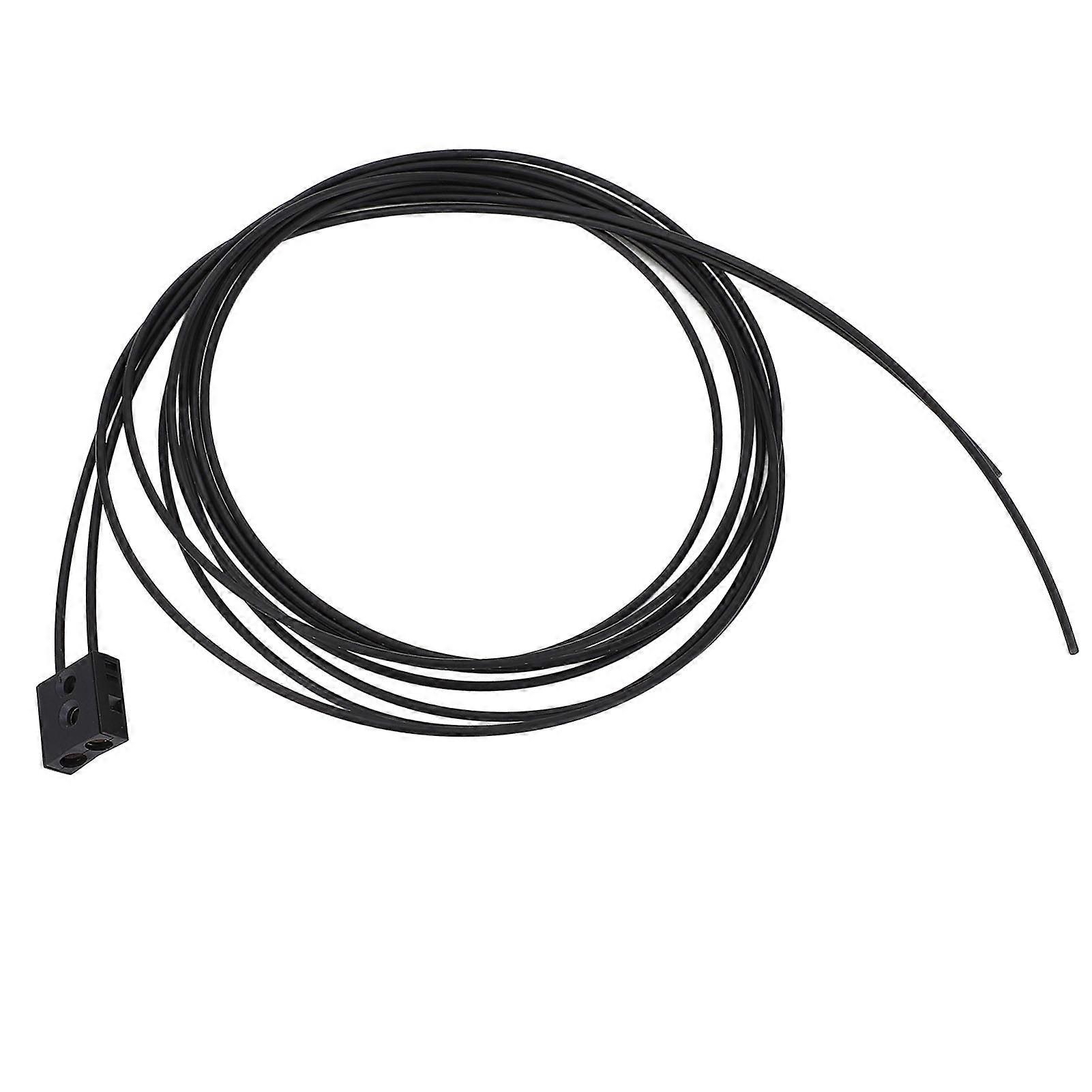 2Pcs Fiber Optic Sensor 0 to 2100mm Detection Distance Heat Resistant Transmissive Optical Fiber Sensor