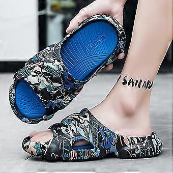 Slippers 2023 Nieuwe Outwear Zomer Dikke Zool Slippers Heren Trend Anti Slip Eva Beach Sandalen