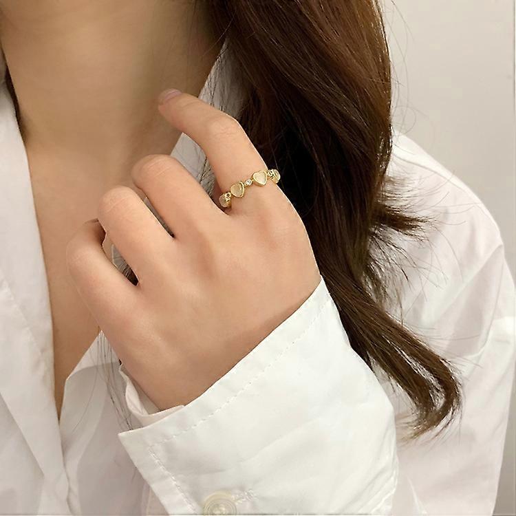 (New arrival) Light Luxury Cat Eye Stone Open Adjustable Ring, Specification:J1687