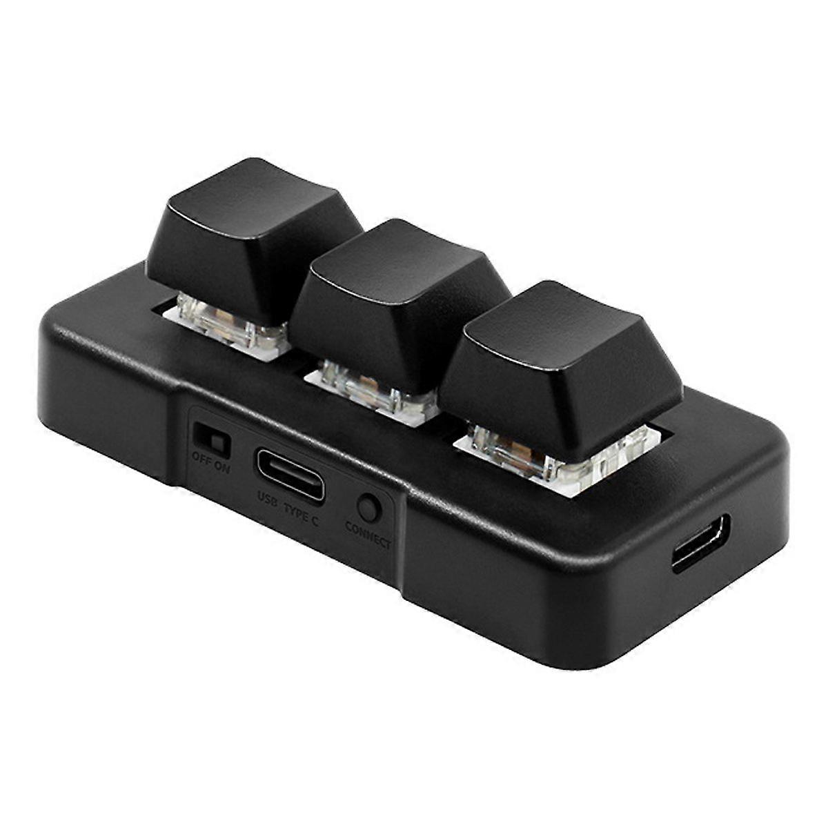 Mini 3-Key Programmable Mechanical Gaming Keypad