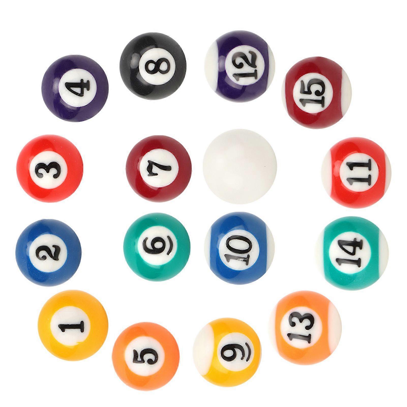 16PCS Eco-Friendly Resin Mini Billiard Ball Toy for Pool Table