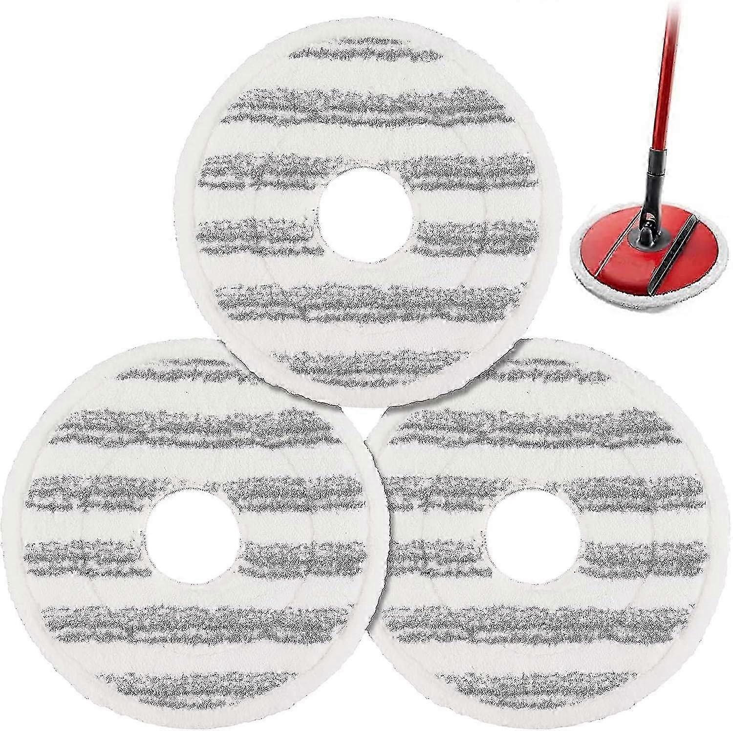3pcs Mop Refill For Vileda Spin And Clean Mop - Spin Mop Head Replacement - Washable Reusable Microf