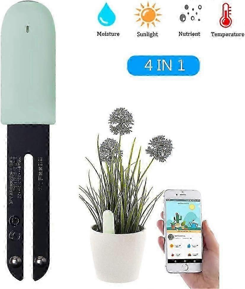 Moisture Detector Plant Sensor Flower Care Tester, Smart Plant Monitor, 4 in 1 Bluetooth Plant Senso