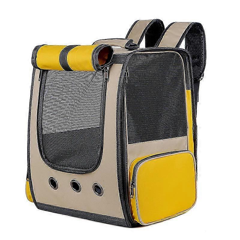 حقيبة القط سعة كبيرة حقيبة الحيوانات الأليفة المحمولة القابلة للطي حقيبة الظهر الموسعة أكسفورد القماش تنفس حقيبة القط حقيبة الكلب