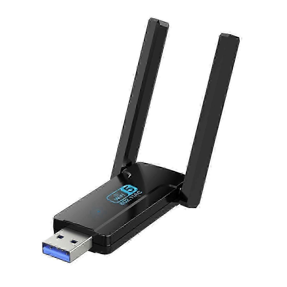 Drahtloser USB-Wifi-Adapter für Desktop-PC, 1300 Mbit/s Wifi-Netzwerkadapter 2,4 g / 5 GHz, Drahtloser Adapter für Windows 11/10