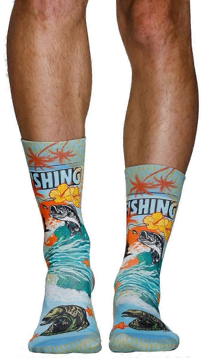 Wigglesteps Fishing Socks - Blue/Orange