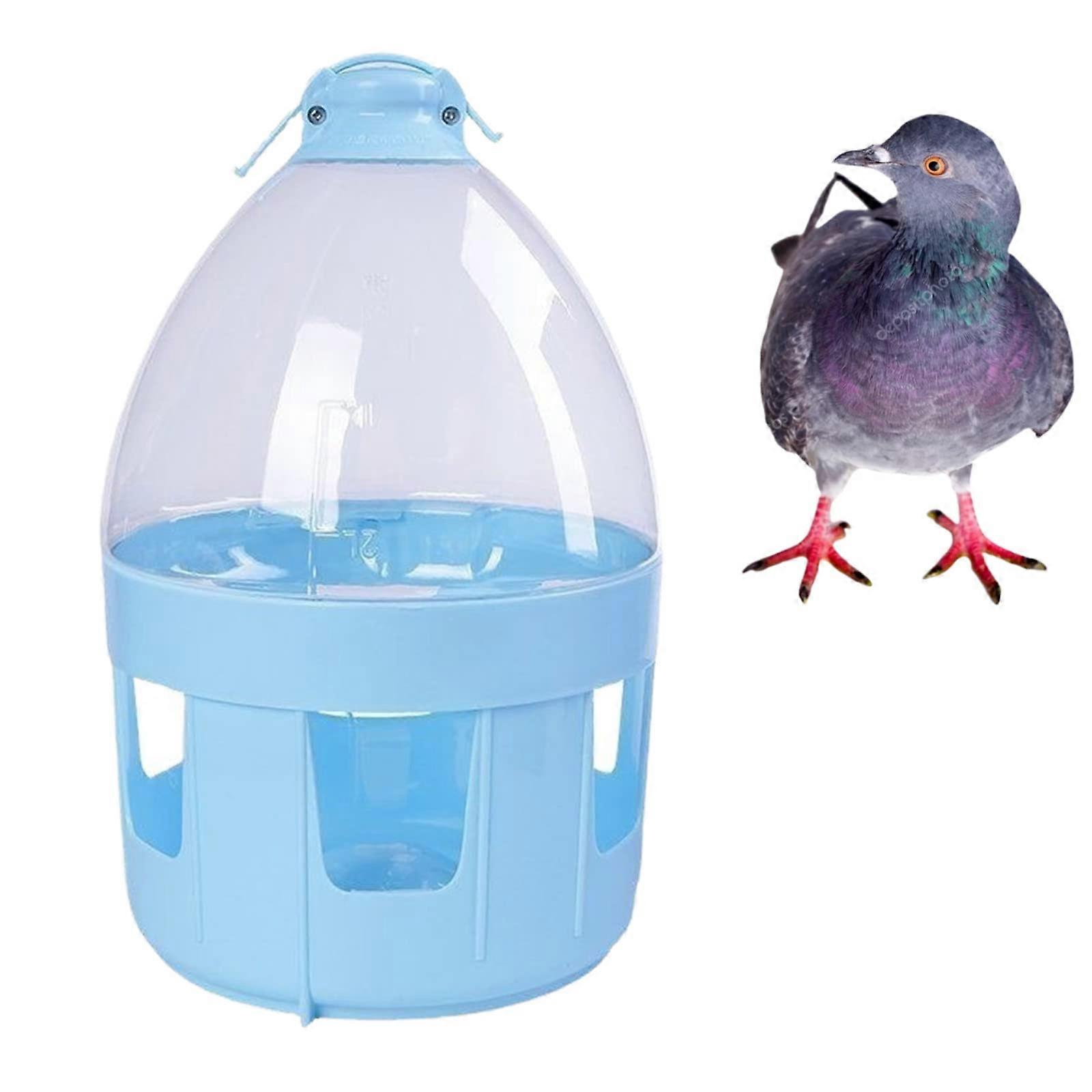 Bird Feeding Water Drinker, 4L Pigeon Feeder Dispenser, Automatic Pigeon Drinker Pot, Plastic Container for Bird Watering