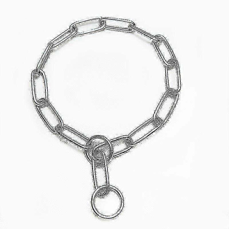 الفولاذ المقاوم للصدأ الكلب طوق الحيوانات الأليفة التدريب P سلسلة كبير مكافحة لدغة قلادة مكافحة الاندفاع طوق تلسكوبي (3PCS، الفضة)