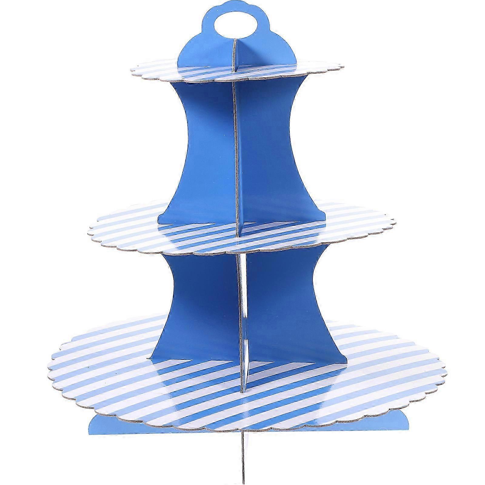 1 Set Cupcake Stand Holder Cake Display Stand 3-Tiered Dessert Serving Stand