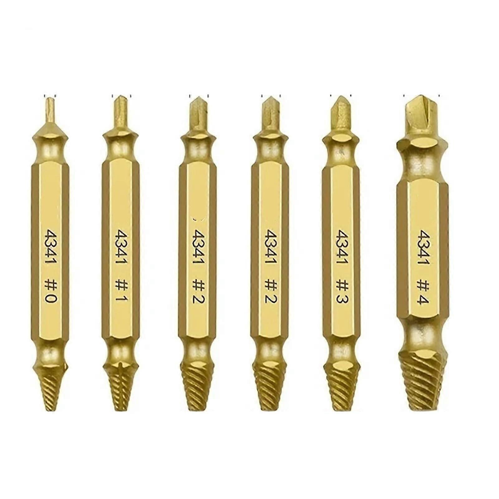 Screw Broken Remover Kit 6Pcs Small Demolition Power Tools for Easy Removal of Stripped Screws and Bolts