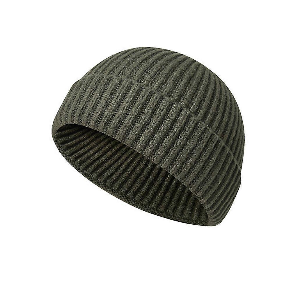 Hip Hop Beanie Hat Chunky Cuffed Knitted Hat Winter Warm Hat for Women Men