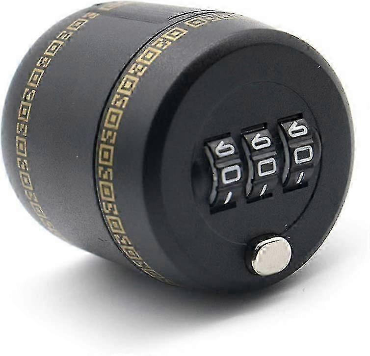 Plastic Bottle Password Lock Combination Lock Wine Stopper Vacuum Plug Device Preservation For Furniture Hardware (black 1pc) lucky