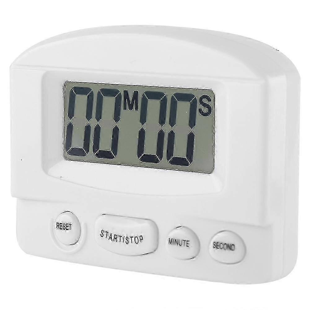 Digital Kitchen Countdown Timer - Large LCD Display (White)