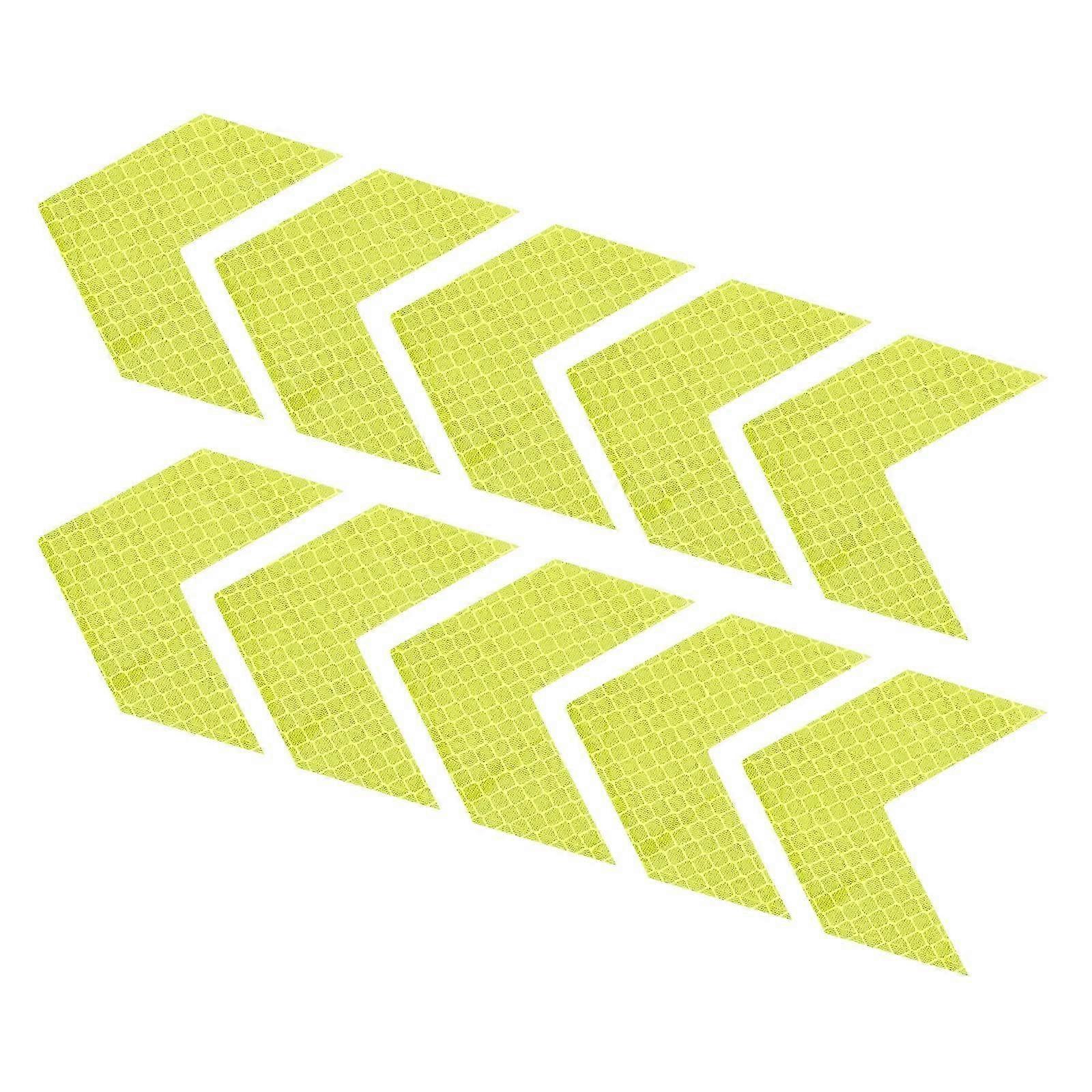 High Vis reflektierende Pfeilaufkleber, 12er Pack 4x4,5cm wasserdichtes Sicherheitsband für Nachtwarnung, grün