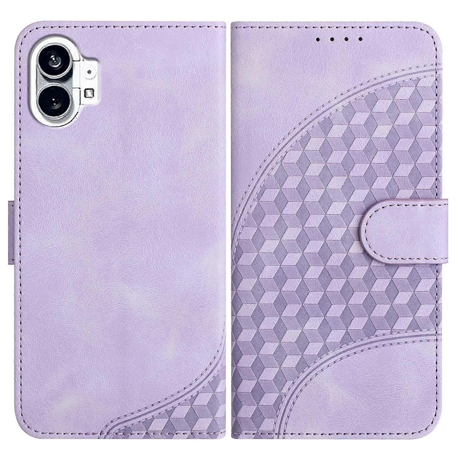 Elephant Head Embossed Phone Leather Case with Lanyard