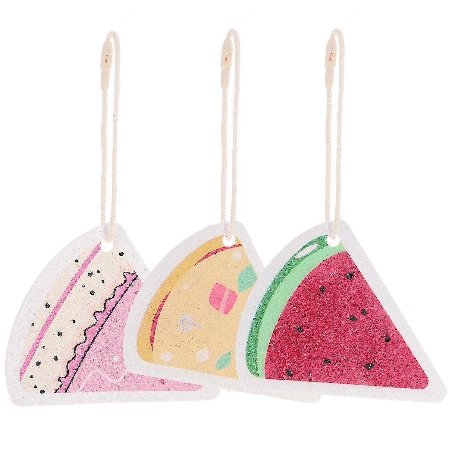 3pcs Triangle Wok Sponges Multi-function Dish Sponge Cartoon Cleaning Sponges