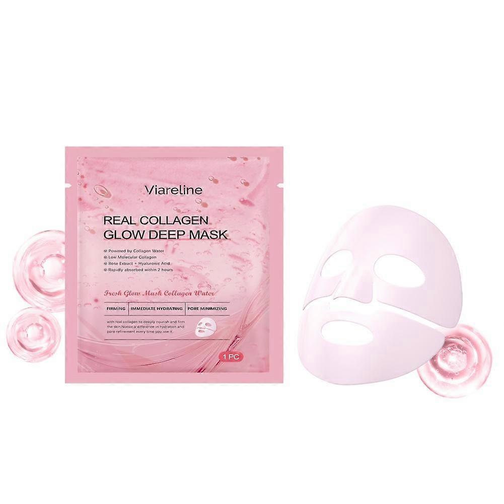 Pink Collagen Moisturizing Mask Deep Hydration Anti-Aging Lifting Formula for Sensitive Skin Daily Use