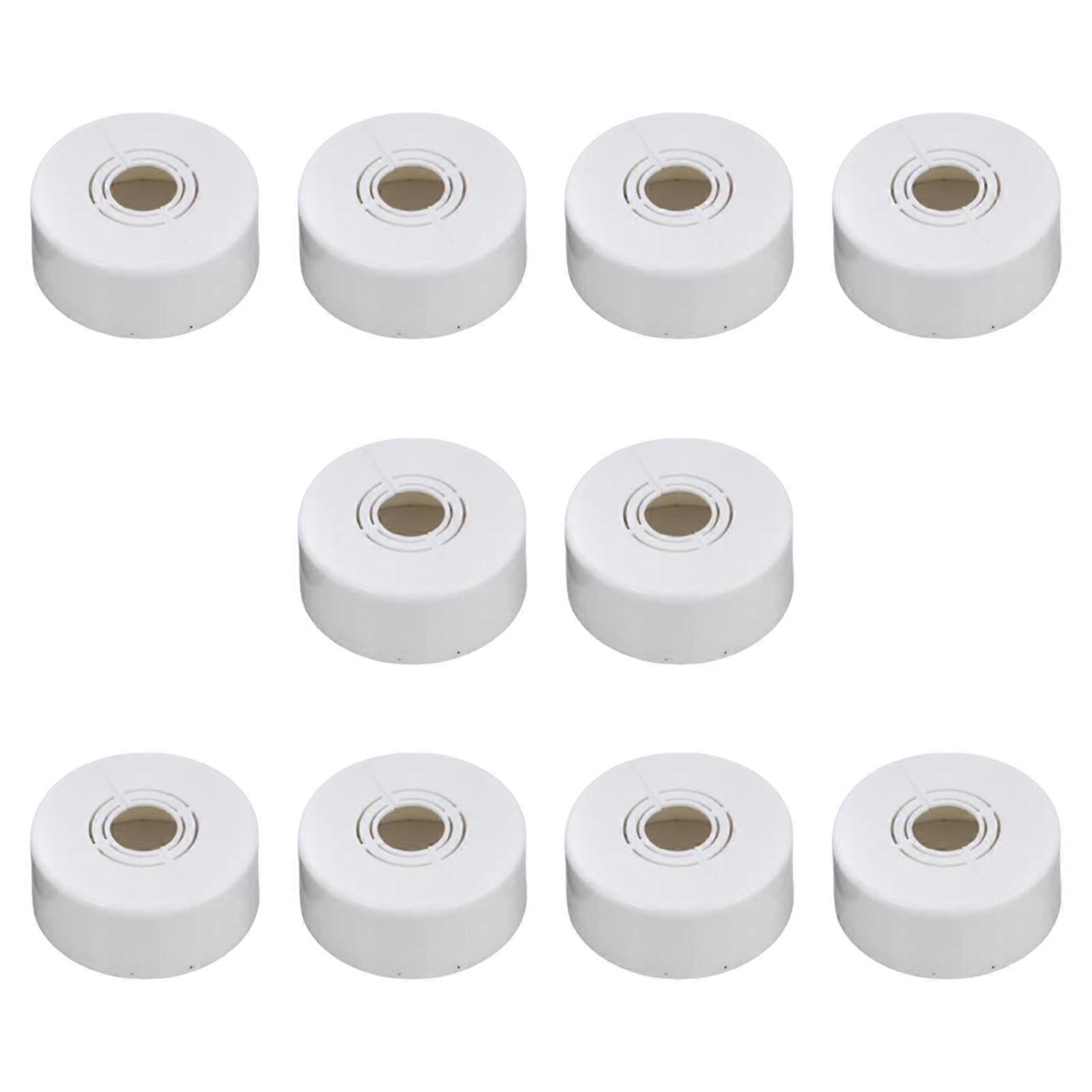 10Pieces Practical Bathroom Hardware Covers Seamlessly Shower Fixture Concealers Split Structure Designs Rustproof ABS White