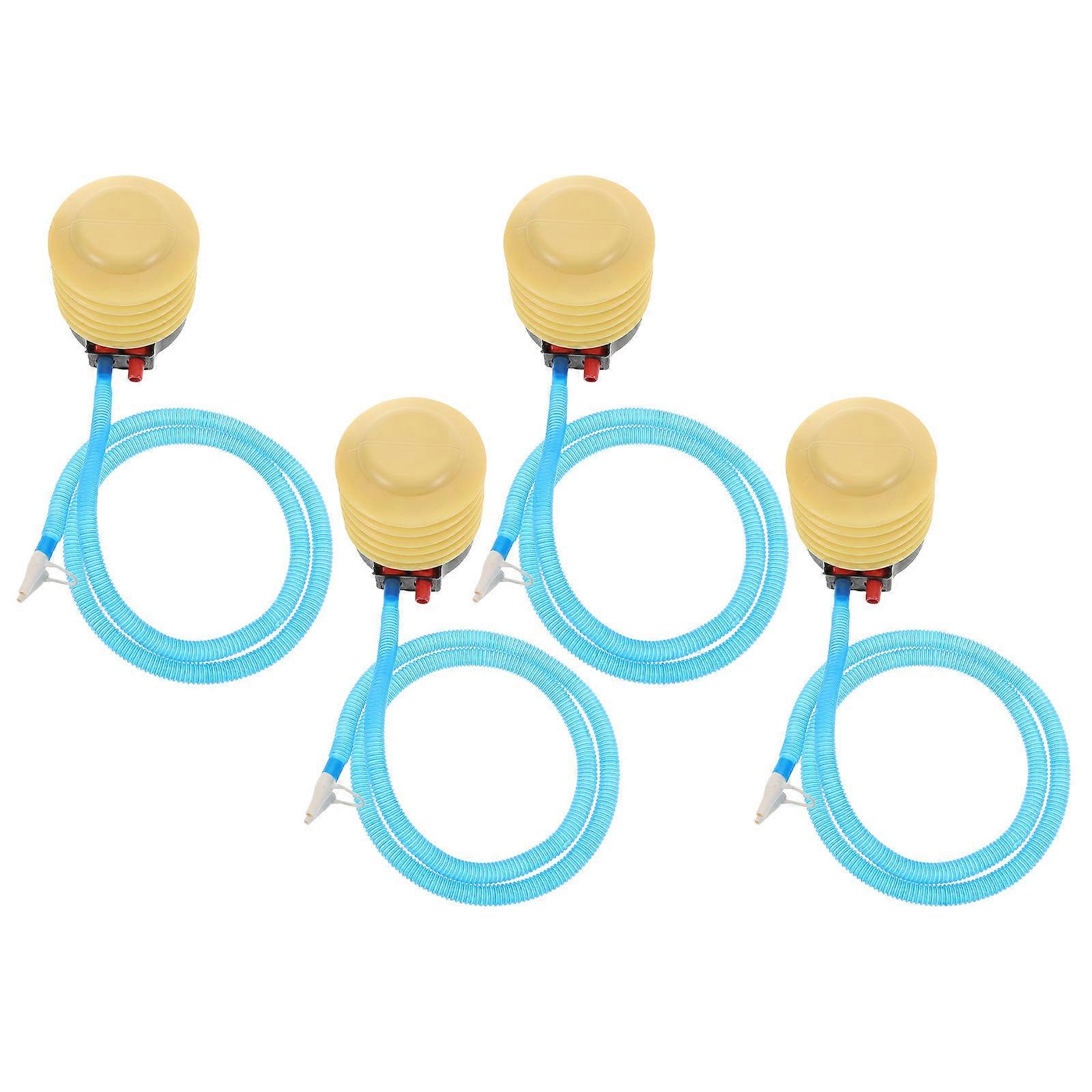 4pcs Portable Foot Pump for Inflatables – Air Pump for Beach Balls, Pool Floats, and Air Mattresses with Durable Lightweight Design and Flexible Hose