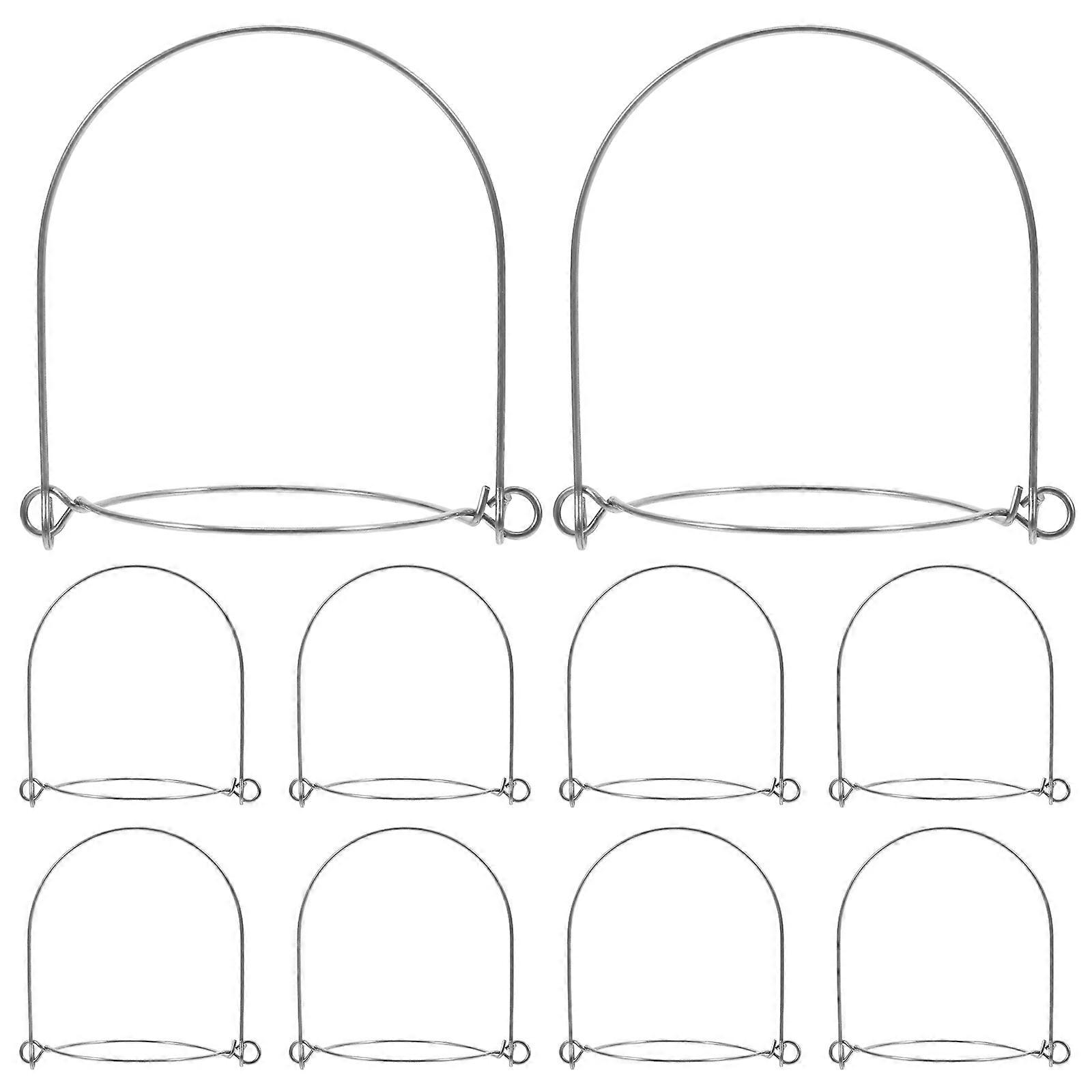 Rust-Free Metal Hooks for Jars, Strong Wire Rings for Hanging and Display