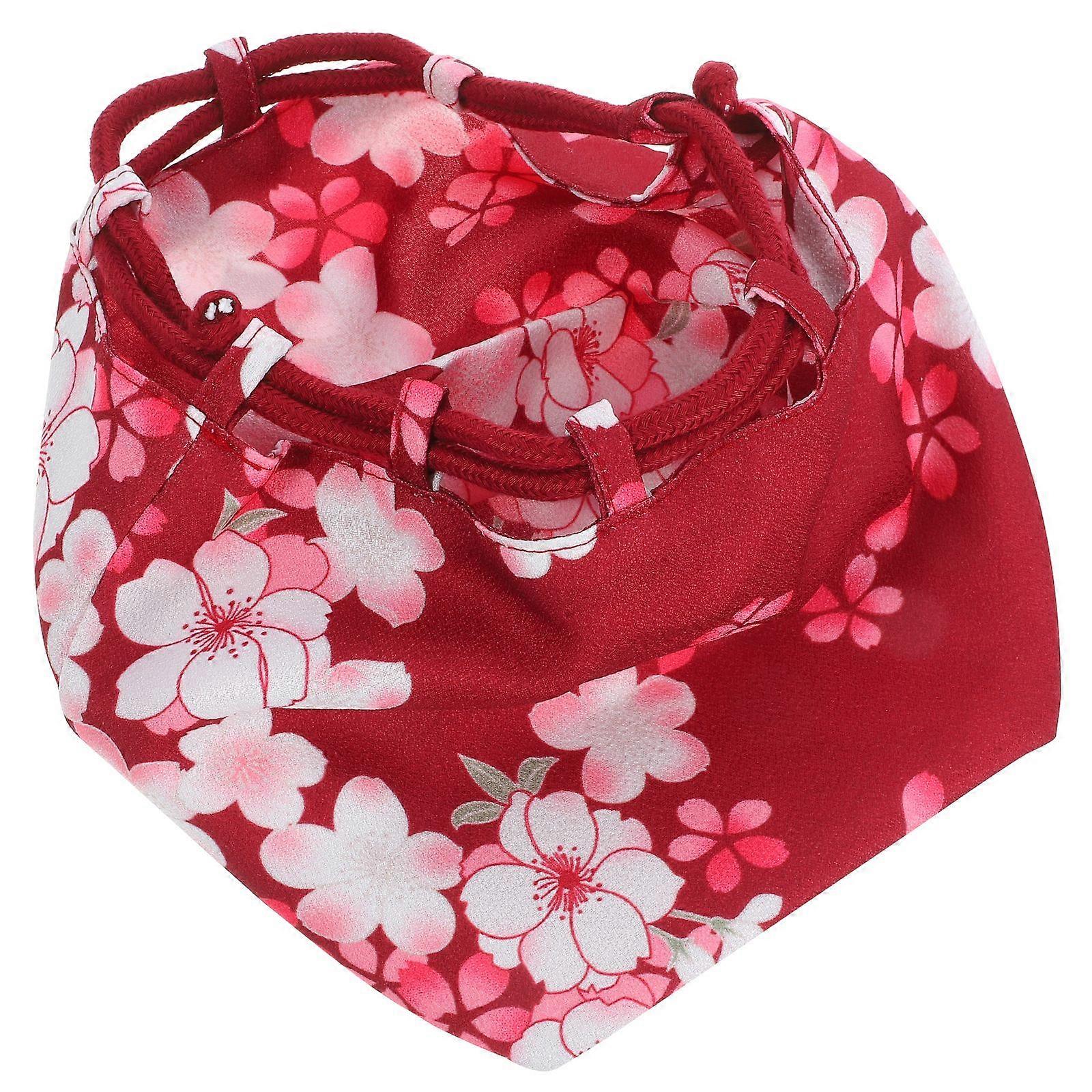 1 Pc Cherry Blossom Pattern Japanese Style Drawstring Bag Portable Lightweight Drawstring Pouch Coin Purse Cosmetic Bag