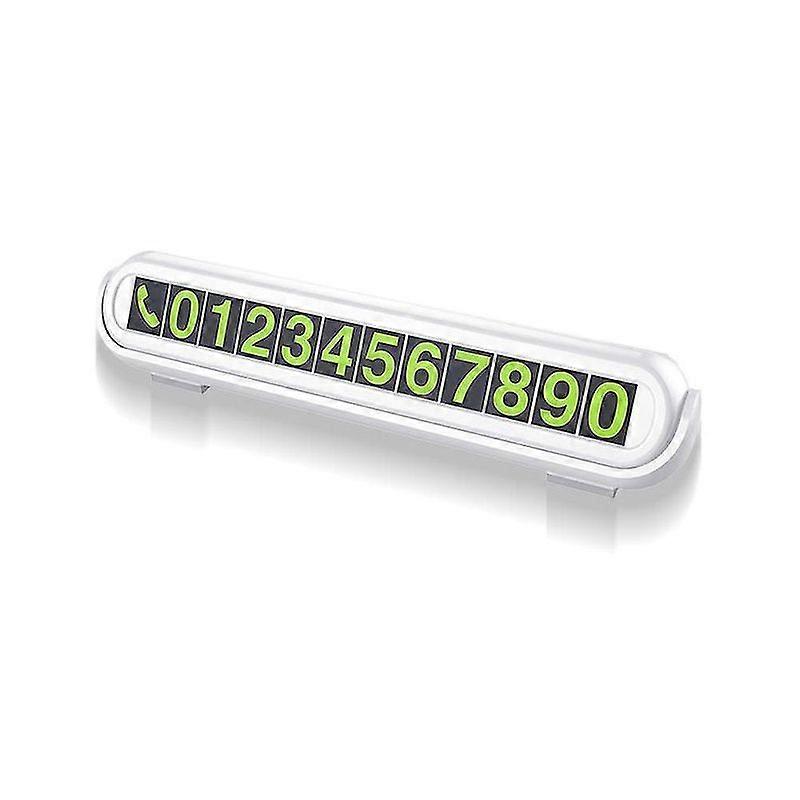 (White)Temporary Parking Plate, Aromatherapy Car Temporary Stop Parking Card Luminous Phone Number Display Plate