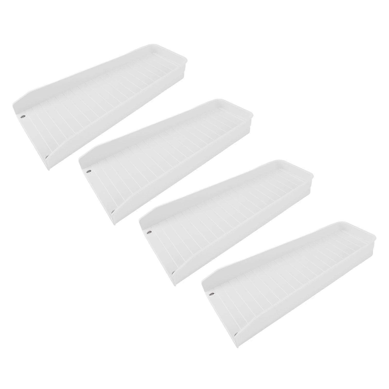 4PCS Downspout Splash Block Rain Gutter Downspout Extensions Fixable Downspout Extender with 8 Fixing Nails Protect House Foundation White 
