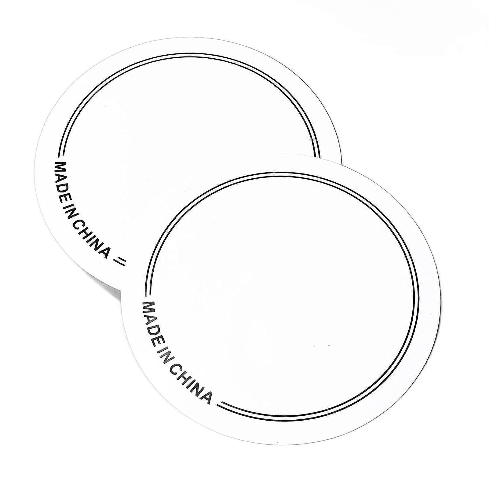 2PCS Drum Head Patch PET Wear Resistant Drumhead Patch Protector for Practice Performance Single Pedal White