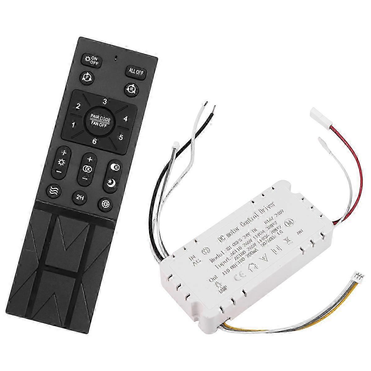 2025 Ceiling Fan Remote Control Kit with 6 Speed Settings, Replacement Ceiling Fan Remote, Dimming Contro