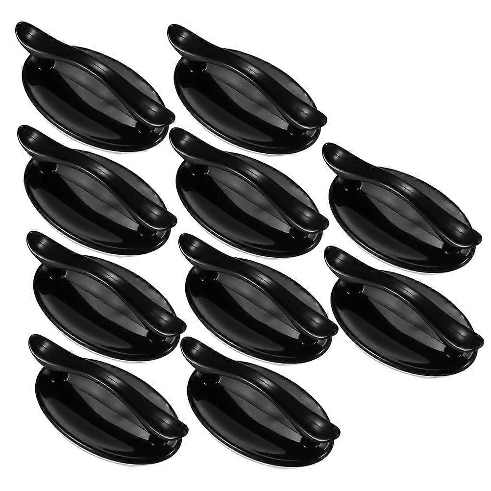 Handles For Drawers Multifunctional Furniture Knobs For Drawers Solid Color 8.2x4.9 Cm Black Easy Installation 10Set