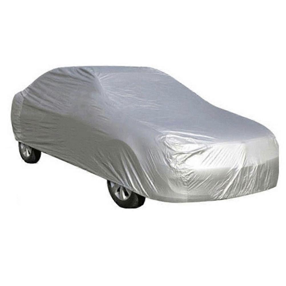 Universal Car Cover Sunscreen Dustproof Silver Against Weather Damage 1Set