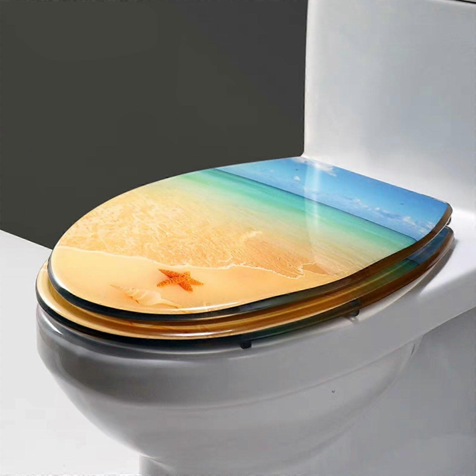 Resin Toilet Seat, 3D Effect, Transparent, Quiet, Strong Load 4236CM