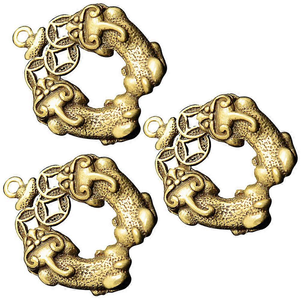 Delicate Keychain Charm Vintage Animal Shape Pendant for Keychain Backpack Car Decoration 3Pack