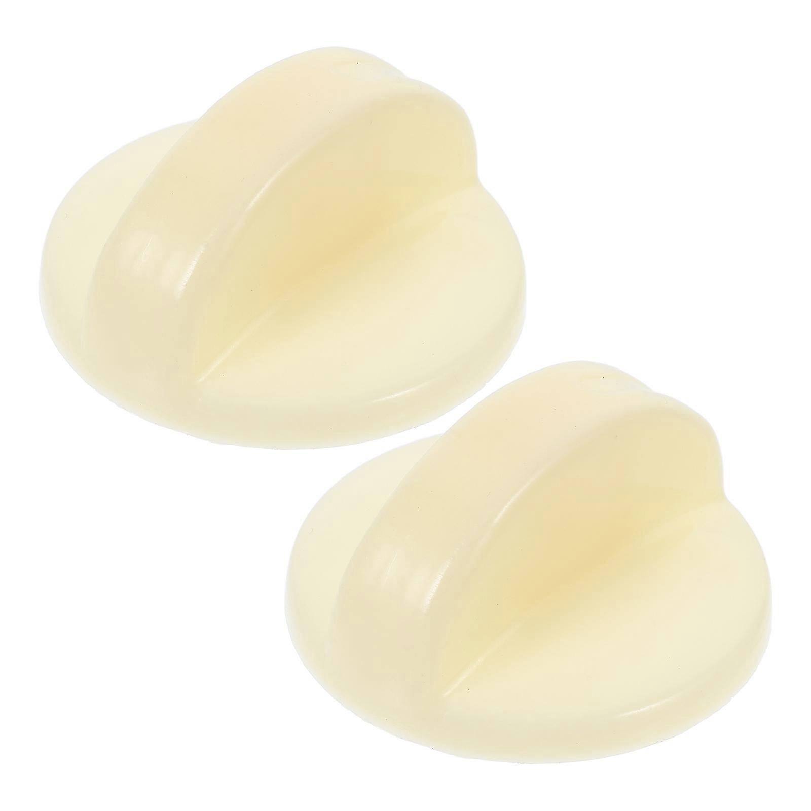 Plastic Washer Control Knob for Laundry Rotary Knobs for Timer Switch Light Yellow 4.50X4.50X3.50cm Replace and Extend Lifespan 2Pcs