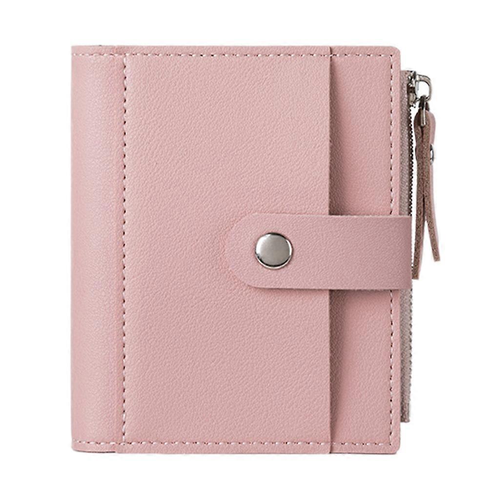 1pc Women's Short Style Card Wallet Multifunctional Coin Purse Storage Bag Pink